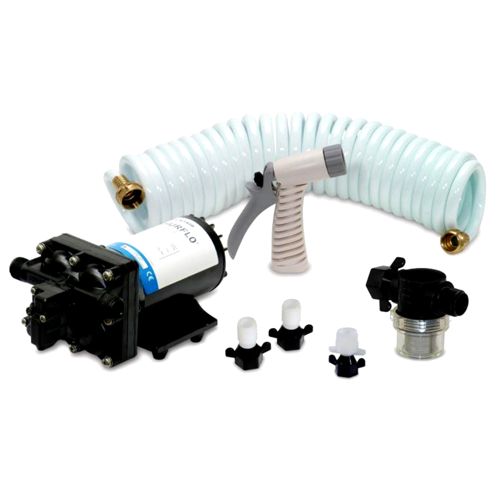 Shurflo by Pentair BLASTERII Washdown Kit - 12VDC, 3.5GPM w/25 Hose, Nozzle, Strainer  Fittings [4338-121-E07]