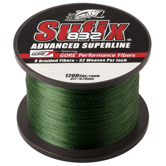 Sufix 832 Advanced Superline Braid - 15lb - Low-Vis Green - 1200 yds [660-315G]