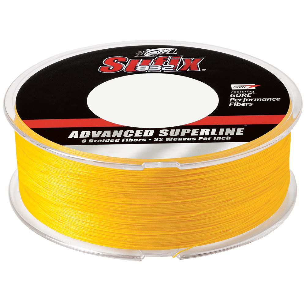 Sufix 832 Advanced Superline Braid - 20lb - Hi-Vis Yellow - 600 yds [660-220Y]