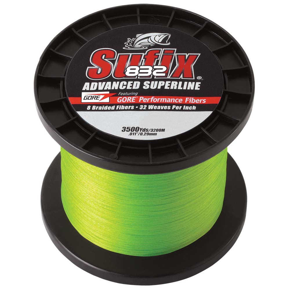 Sufix 832 Advanced Superline Braid - 30lb - Neon Lime - 3500 yds [660-430L]